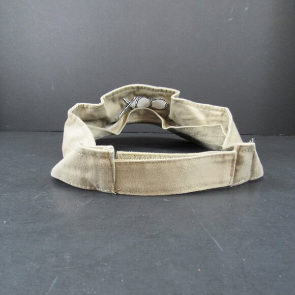 COX Embroidered Logo Men's Beige Adjustable Strap Back RCC Koozie Visor - Picture 4 of 6